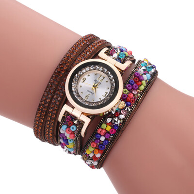 

Explosion models colorful stone winding female bracelet watch diamond winding ladies quartz watch