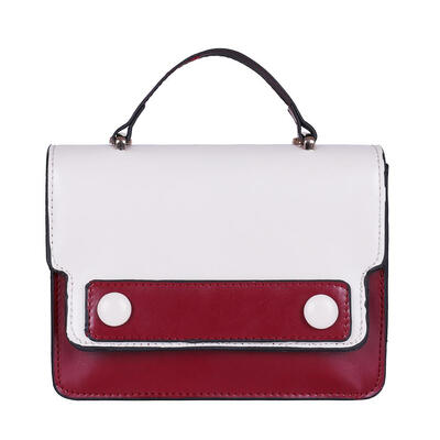 

Vintage Shoulder Leather Messenger Handbags Women Hit Color Crossbody Bags