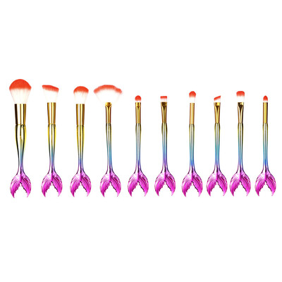 

Toponeto 10 Pcs Make Up Foundation Eyebrow Eyeliner Blush Cosmetic Concealer Brushes