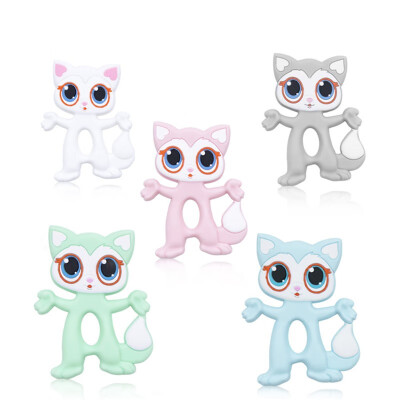 

Food Grade BPA Free Lovely Cat Shape Silicone Pendant Baby Teething Toy Silicone Baby Teether New Silicone Teether