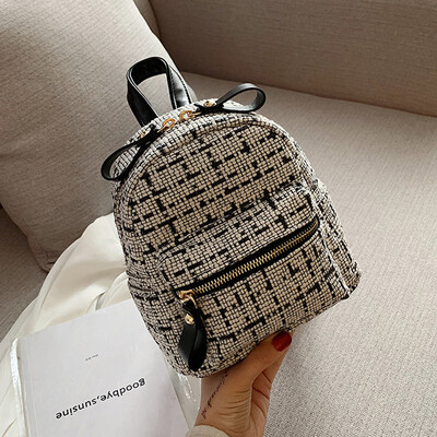 

Woolen cloth small backpack 2019 new womens casual Joker mini small backpack multi-purpose travel bag