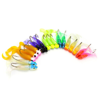 

17Pcs set Soft Worm Multi-color Fishing Bait Lur And Lead Jig Head Hooks Fishing Combination Fishing Bait Suit