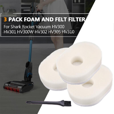 

4 Pack Vacuum Foam&Felt Filter for Shark Rocket Vacuum HV300 HV301 HV300W HV302 HV305 HV310