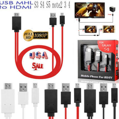 

MHL Micro USB to HDMI 1080P HD TV Cable Adapter For Android Phones Samsung US