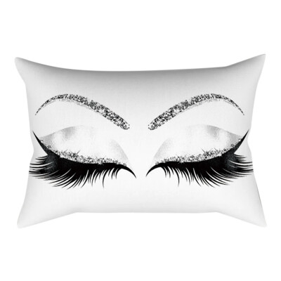 

〖Follure〗Eyelash Out Soft Velvet Cushion Cover 30x50cm Marble Pillow Cases