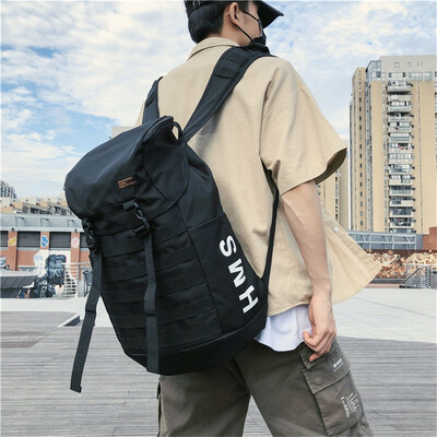 

Tailored Large Capacity Solid Color Waterproof Nylon Casual Backpack School Bag