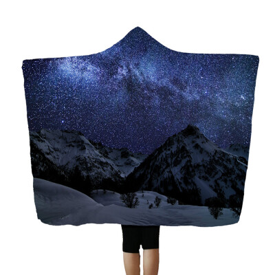 

Gobestart Cosmic Planet Series Plush Hooded Blanket Lichens Hooded Blanket 150x200cm