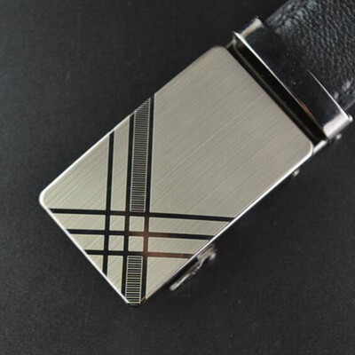 

Hot selling Men belt fashion black Imitation leather Alloy Automatic buckle belt business affairs Men casual decoration belt