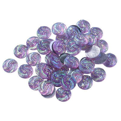 

50pcsLot 12mm Glitter Resin Creative Charm DIY Jewelry Rhinestone Fittings