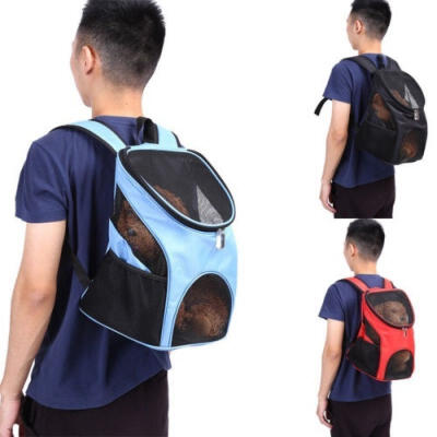 

Outdoor Double Shoulder Backpack For Pet Travel Dog Cat Carrier Mesh Windows