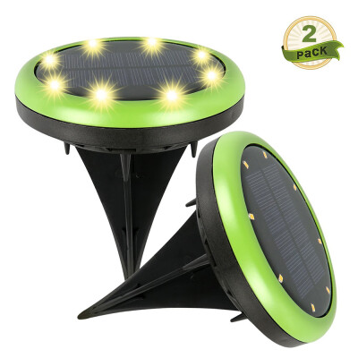 

2PCS Solar Power LED Ground Lights Above Ground In-Ground Waterproof Spotlight 8 LED Solar Garden Landscape Pathway Lights for Hom