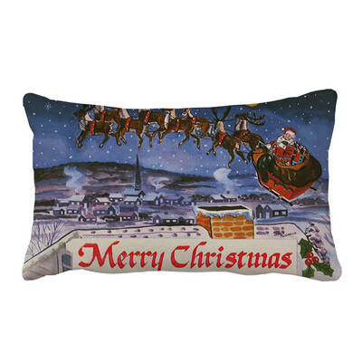 

Tailored Christmas Pillowcase Soft Sofa Cushion Home Decoration Pillow Case Waist Cushion