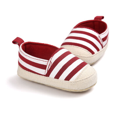 

Toddler Baby Shoes Baby Boy Blue Striped Shoes Lovely Infant Good Soft Sole First Walkers