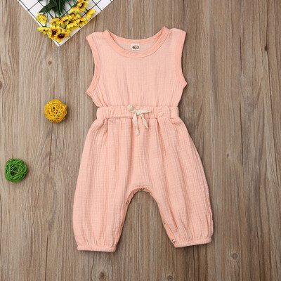 

Baby Kid Infant Boy Girl Solid Romper Jumpsuit Bodysuit One-piece Clothes Summer