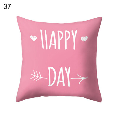 

Love Heart Happy Romantic Pillow Case Cushion Cover Sofa Bed Car Office Decor