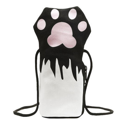 

Cute Cat Claw Shape Shoulder Handbags Canvas Women Crossbody Phone Bags