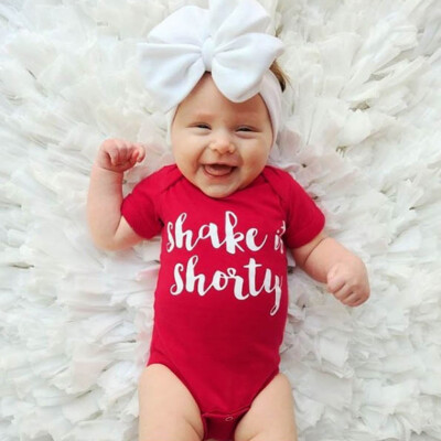 

Newborn Baby Girls Cute Letter Print Short Jumpsuit Bodysuit Romper Clothes