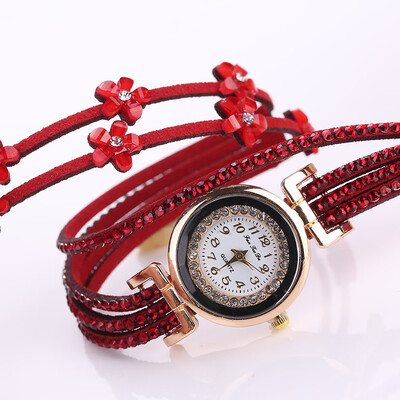 

Wrapping table brand fashion watch fashion belt rhinestone winding bracelet watch