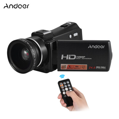 

Andoer HDV-V7 PLUS 1080P Full HD 24MP Portable Digital Video Camera Camcorder Remote Control Infrared Night Vision Recorder 045