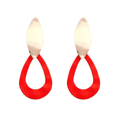 

EK608 New Fashion Exaggerated Drop Earrings for Women Geometric Metal Spray Big Flower Leaf Earrings Statement Jewelry Party