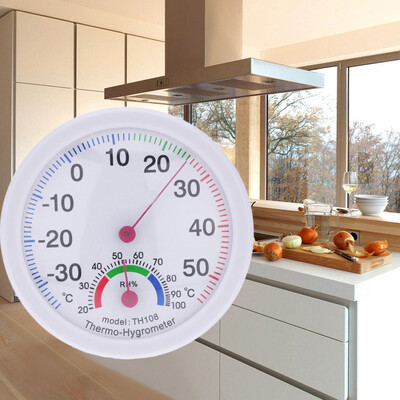 

〖Follure〗Indoor Outdoor Thermometer Temperature Meter Hygrometer Humidity Clock-shaped