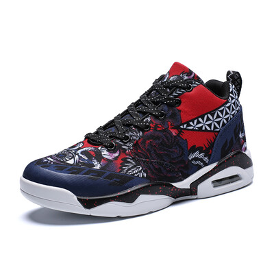

Couple sports shoes mens tide graffiti low-top cushion basketball shoes