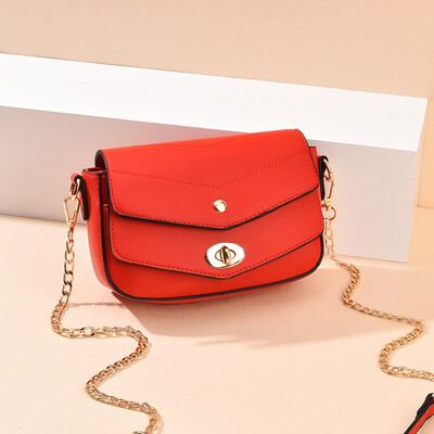 

Summer single shoulder lady fashion Korean version ins100 chain slanting bag fashion is simple