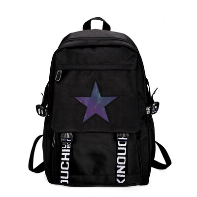 

Reflective double shoulder bag Mens Leisure Travel backpack Light Waterproof Student schoolbag simple Travel Business computer ba