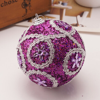 

Siaonvr Christmas Rhinestone Glitter Baubles Ball Xmas Tree Ornament Decoration 8CM