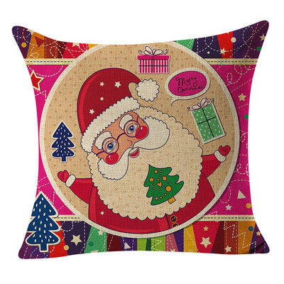 

Siaonvr Christmas Pillow Cover Linen Pillowcases Decorative Home Decoration 45x45cm