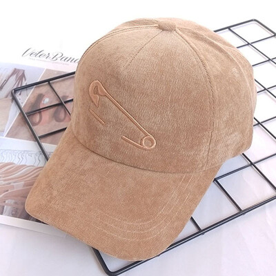 

Fall&Winter 2019 New Mens&Womens Embroidered Corduroy Baseball Cap Leisure Sports Cap