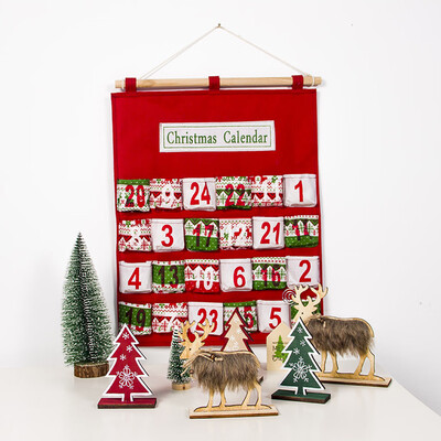 

Siaonvr Merry to Christmas Advent Calendar Traditional Wall Hanging Decoration