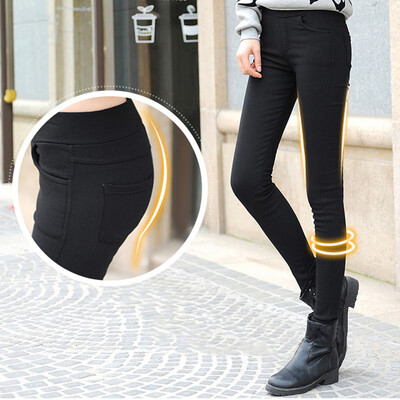

Fashion Women Winter Warm Pants Leggings Fleece Lined Skinny Thick Pencil Pants