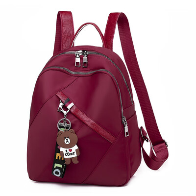 

Womens Fashion Waterproof Double Shoulder Bag Korean Tide Leisure Travel Simple Oxford Backpack Lady