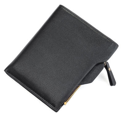 

Wallet Mens Short Wallets Black Brown Leather Wallet With Coin Bag Zipper Youth Casual Small Purses Portomonee