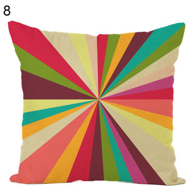 

Graphic Pattern Square Linen Throw Pillow Case Cushion Cover Sofa Bed Car Decor