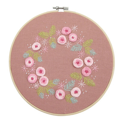 

Easy Ribbon Embroidery Sale With Retro Hoop for Beginner Needlework Cross Stitch Kit Handmade Sewing Wall Art Flowers Series