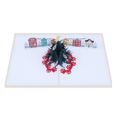 

Christmas Card 3D Pop Up Christmas Tree Gift Card Happy Holiday Card Invitation