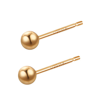 

JK Findings Yellow Gold Filled Ball Ear Studs 120 14K Gold Filled 12x3mm Pin 06mm 6pcsset