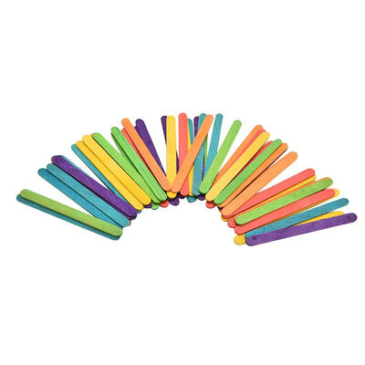 

50pcs Colorful Ice-lolly Stick Kids Hand Crafts DIY Making Ice Cream Sticks