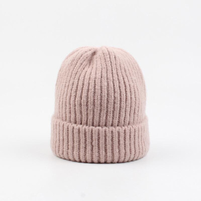 

Fashion Women Ribbed Knitted Beanies Solid Color Dome Cute Sweet Winter Warm Skullies Headwear