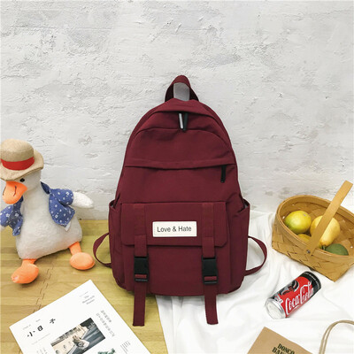 

Ins wind bag female Korean high school students simple Joker Japanese junior high school girls backpack