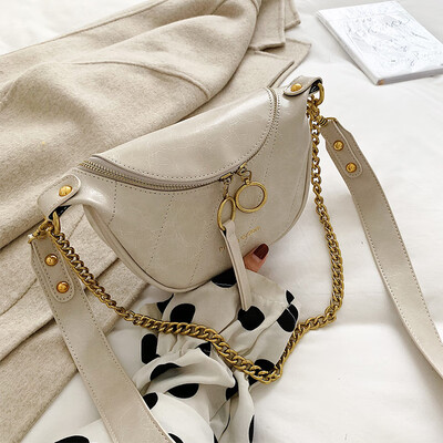 

New retro small bag women in autumn&winter2019 new style Korean style oblique simple chain simple chain single-shoulder b