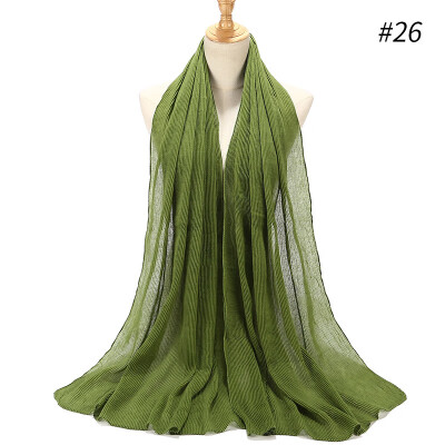 

New pleated crease cotton scarf womens fashion turban hooded towel wholesale factory direct one generation