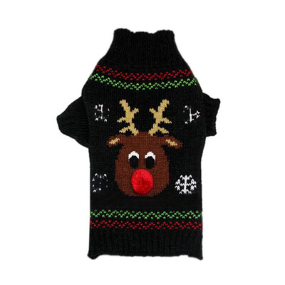 

Xmas Pet Dog Clothes Reindeer Design Sweater For Small Dogs Christmas Warm Puppy Coat Chihuahua knitwear Pullover Elk Costumes