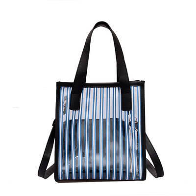

Tailored Women Summer Small Bag Transparent Jelly Bag Wild Simple Shoulder Bag Set 2pcs