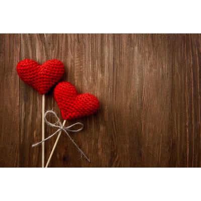 

Plank Heart Printed Digital Photography Background Cloth Photo Backdrops