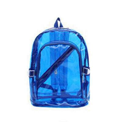 

Plastic Candy Color Transparent Bag Fluorescent Bag Student Backpack