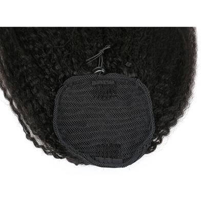 

Dolago Kinky Straight Ponytail For Women Natural Coarse Brazilian Virgin Hair 1 Piece Clip In Ponytails Black 100 Human Hair Exte
