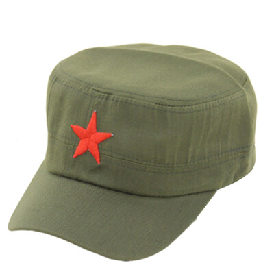 

Womens Men Army Russia Red Star Hat Hat Party Cadet Military Soldier Casual Cap